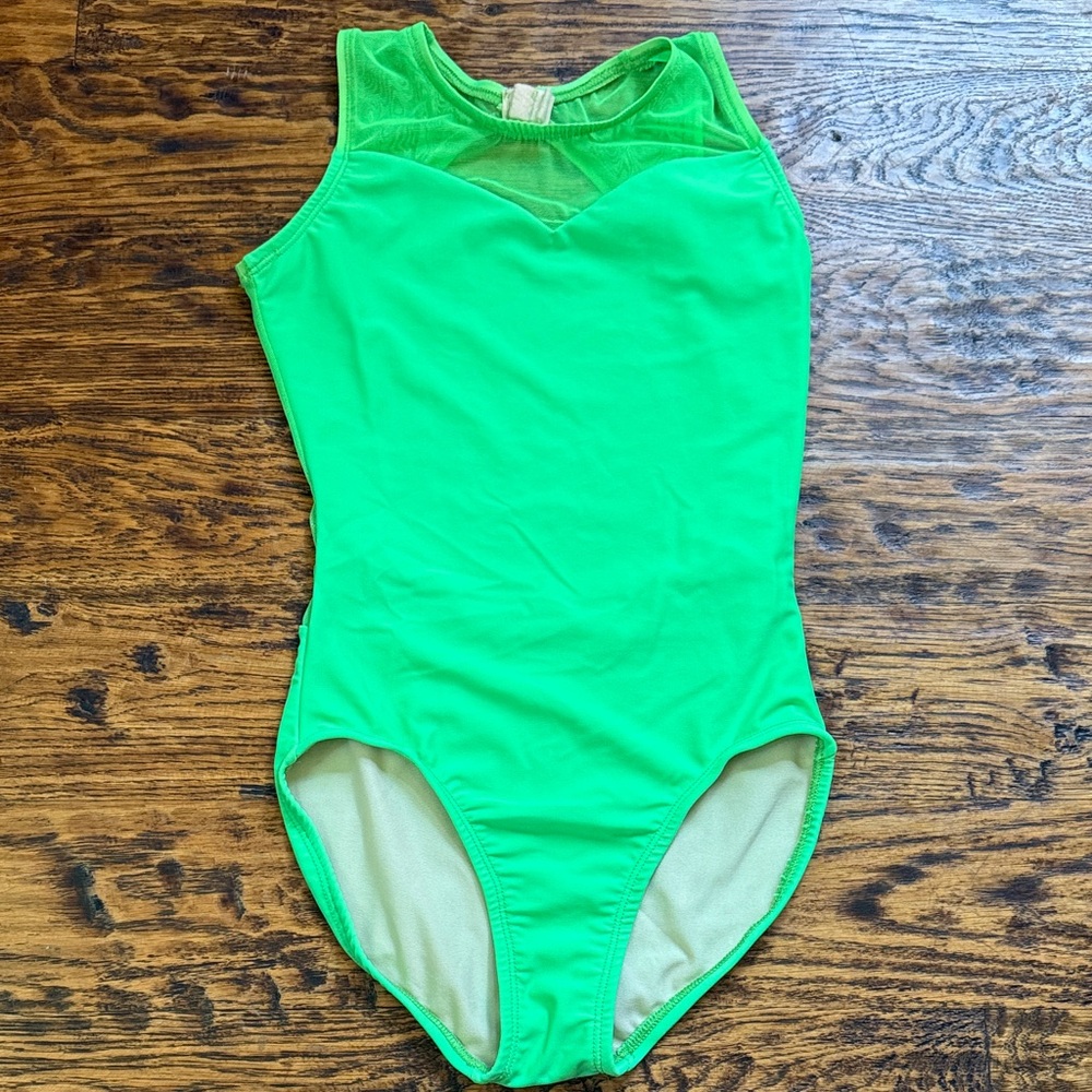 Girls Neon Green Dance Leotard